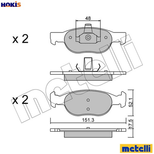 Brake pad set - set,