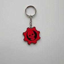 Gears of War Keyring – Crimson Omen Skull Logo | Gamer Gift | UK Seller