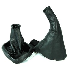 VAUXHALL CORSA C 2000-06 BLACK LEATHER GEAR SHIFT BOOT STICK GAITER HANDBRAKE