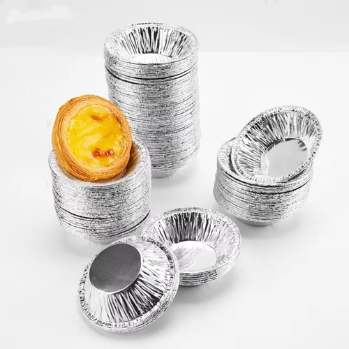 100pcs egg tart molds aluminum - 100pcs,