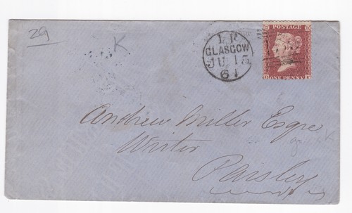 1861 fine penny red - 1d,