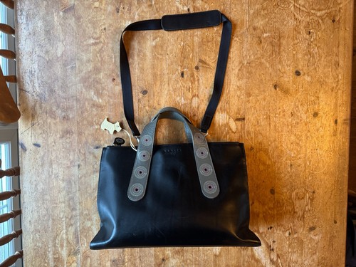 Radley black leather top - leather,