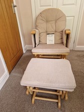Reclining Glider Nursing Chair with Stool