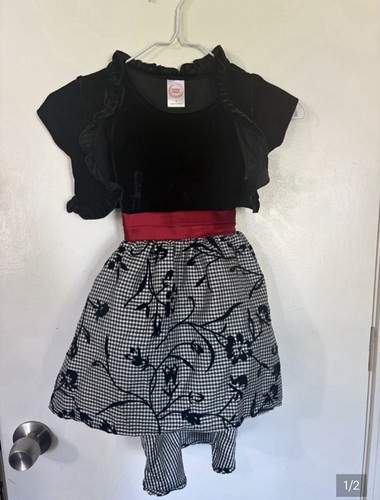 Girls black velvet top - girls,