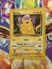 Pokémon TCG Pikachu Base Set 58/102 Regular Unlimited Common - Base Set LP 1995!