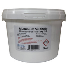 ALUMINIUM SULPHATE 17% Iron Free Alum Al2(SO4)3 - 3kg 5kg 6kg 10kg 25kg Bag/Tub