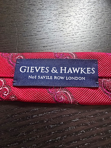 Gieves hawkes red paisley - gieves,