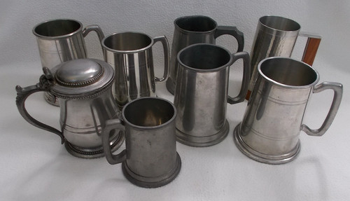 Scrap pewter tankard - tankard, /
