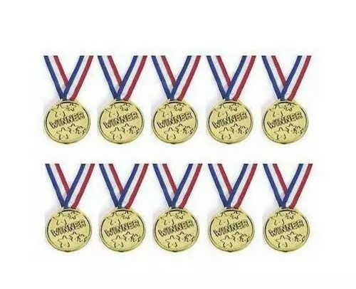 1-100 gold winners medal with