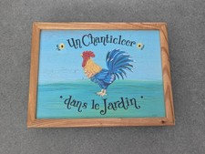 Vintage Julie Huber Pimpernel Lap Tray Cushioned Cockerel Rooster Print