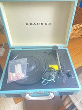 Grausch RPS101 Vinyl Record Player Turntable Blue