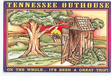 Postcard Tennessee Outhouse