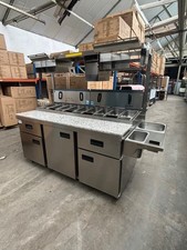 Foster FPS3GR 3 Door Marble Top Pizza Prep Fridge Drawer Model Gastro Work Bench