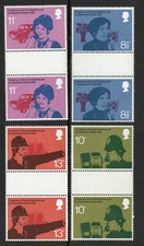 GB  1976  TELEPHONE Gutter pair SET Excellent Quality  as Shown Unmounted Mint  