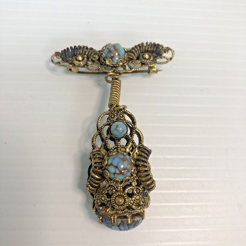 Antique 1910s metal - 1910s, turquoise