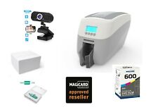 Magicard 600 Plastic ID Card Printer System INC Software, Cards, Ribbon, Webcam