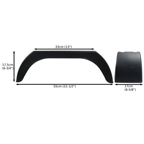 Mudguard for trailer wheels - for, 8"