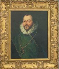 Sir Francis Drake Framed Picture, Oleograph, English Explorer
