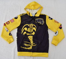 Cobra Kai Hoodie Mens Size M Black Yellow Karate Kid Top