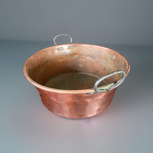 Antique large copper jam pot - antique,
