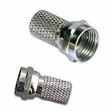 F plug Screw On Pack of 10, Sky Satellite Cable TV Fits Usual 6-7mm Cable