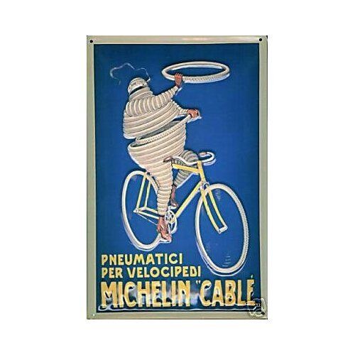 Michelin man bike embossed - man,