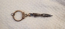 Genuine VINTAGE Jaguar Leaper Metal Keyring Key Fob Accessory