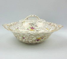 James Kent - Pearl Delight Chintz - Lidded Vegetable Tureen - Floral Vintage