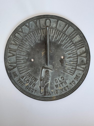 Vintage brass sundial - vintage, sundial.