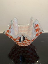 V Retro Chance Glass Handkerchief Vase 1960s/1970s