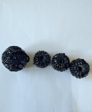 Unusual black beaded buttons