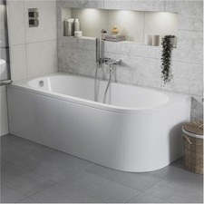 Signature Boost J-Shaped Rectangular Corner Bath 1500mm x 725mm LH (inc Panel)