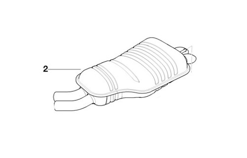 Bmw genuine rear silencer - bmw,
