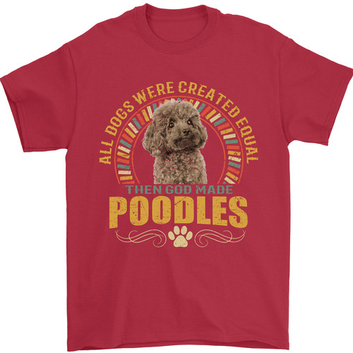 Poodle dog mens shirt - dog, 100%