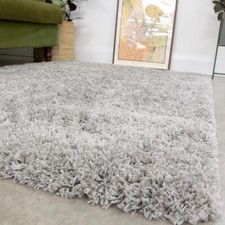 Silver cosy shaggy rug thick - silver,