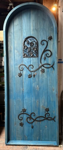 Rustic reclaimed lumber arch