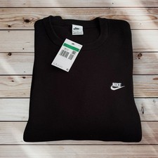 Nike Club Men's Crew-Neck Sweater Medium FQ2912 010 Black Knit XL /XXL