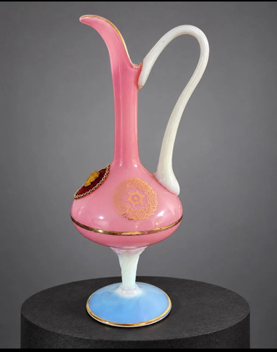 Large pink opaline glass - large,