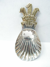 VINTAGE SOLID SILVER COMMEMORATIVE PRINCE OF WALES TEA CADDY SPOON ICH DIEN