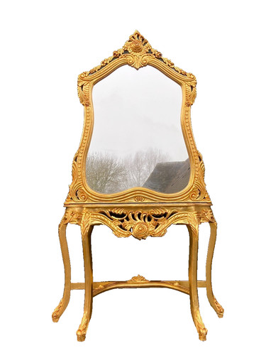 Console with mirror louis xvi - with,