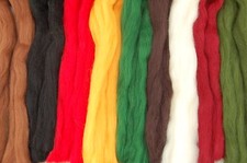 Xmas Merino Wool Dyed Roving for Wet & Needle Felting  & Art Projects 50g ?