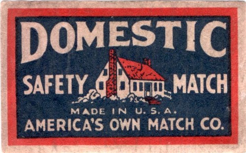 Matchbox label domestic made - label,,