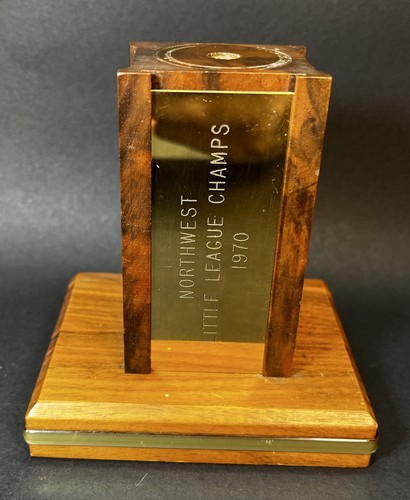 Vintage 1970s wood trophy - 1970s,