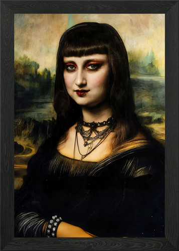 Gothic mona lisa framed - framed, wall