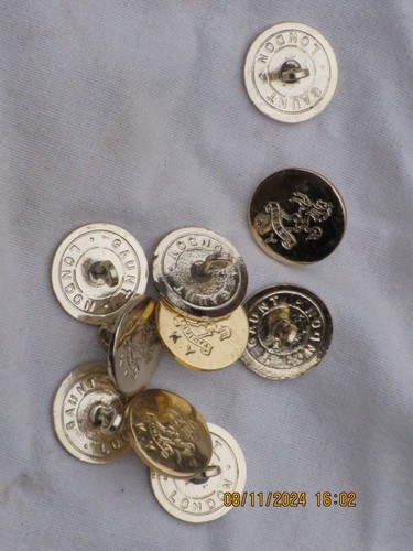 10x kent yeomanry - kent, buttons