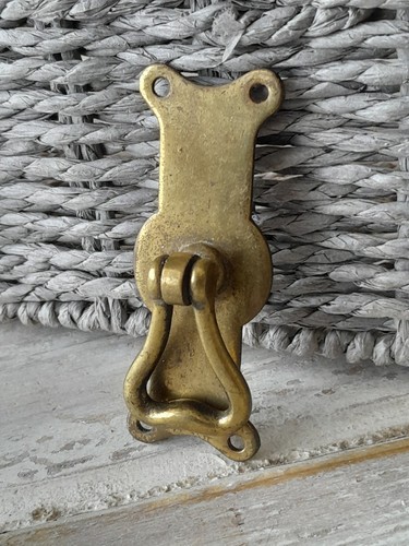 Vintage brass pull drop - brass,