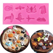 Silicone Fondant Mould Halloween Sweet Cookies Baking Cake Chocolate Craft Mold