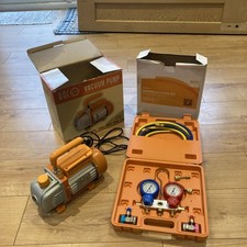 BACOENG 3CFM Vacuum Pump & Manifold Gauge Set