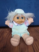 Russ Troll Doll Kidz - Sparky #2310 -12" Stuffed Boy Troll Blue Hair Plush Toy 