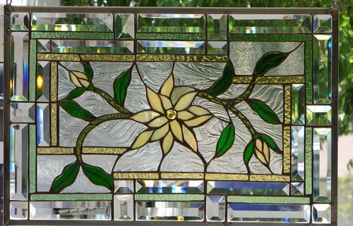 Stained glass transom - glass, window